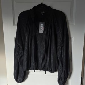 Gucci Women's Shimmering Black Bomber Jacket